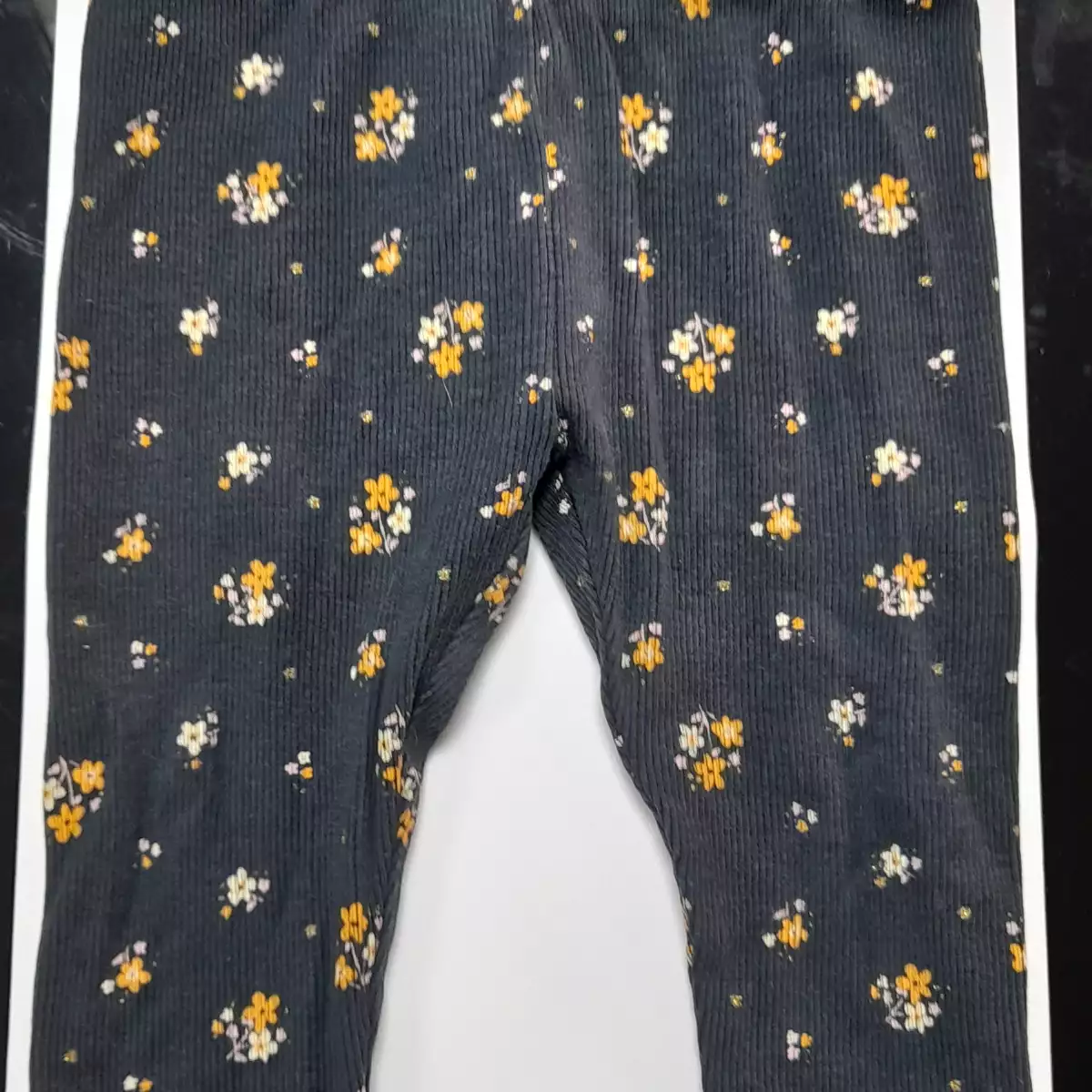 Leggings à fleurs jaunes